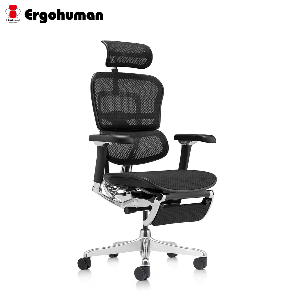 Ergohuman Luxury 2 Matrex USA Patent Mesh Ergonomic Office Chair With Legrest (without Wireless Control)