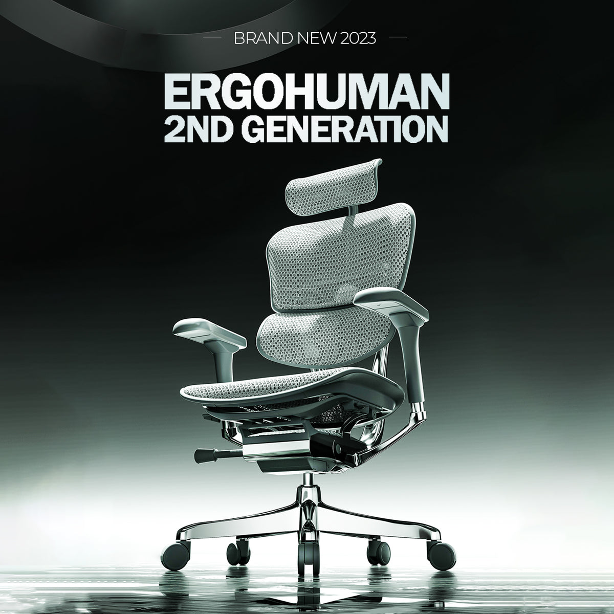 Ergohuman Elite 2 Matrex USA Patent Mesh Ergonomic Office Chair With L