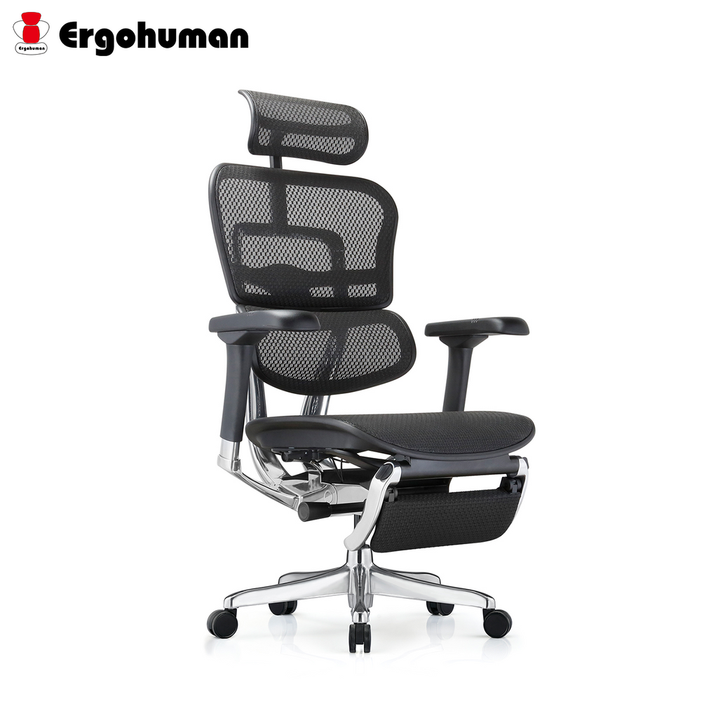 Ergohuman Elite 2 Matrex USA Patent Mesh Ergonomic Office Chair With Legrest (10 Years Limited Warranty)