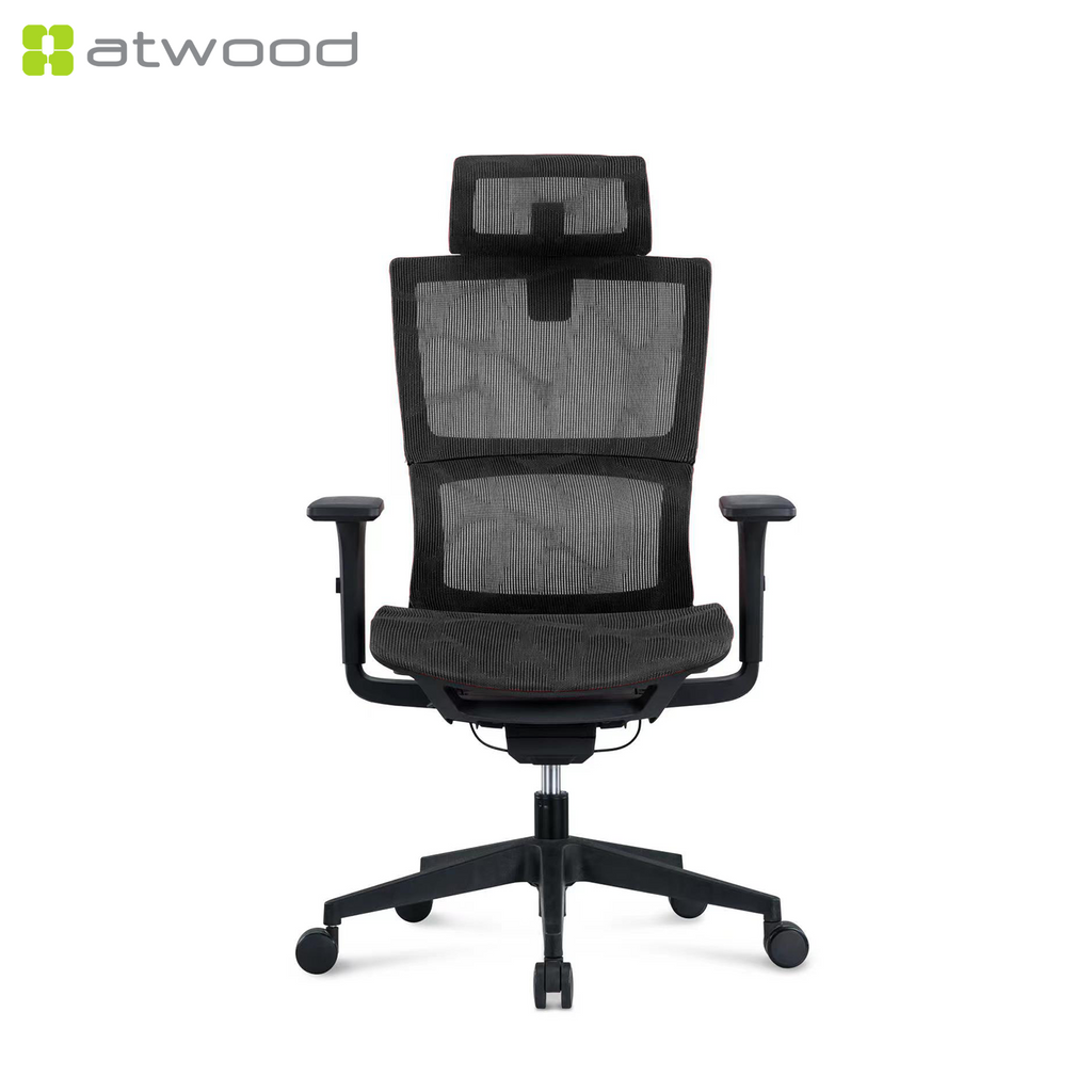 Ergohealth Mesh Backrest Fabric Seat Ergonomic Office Chair