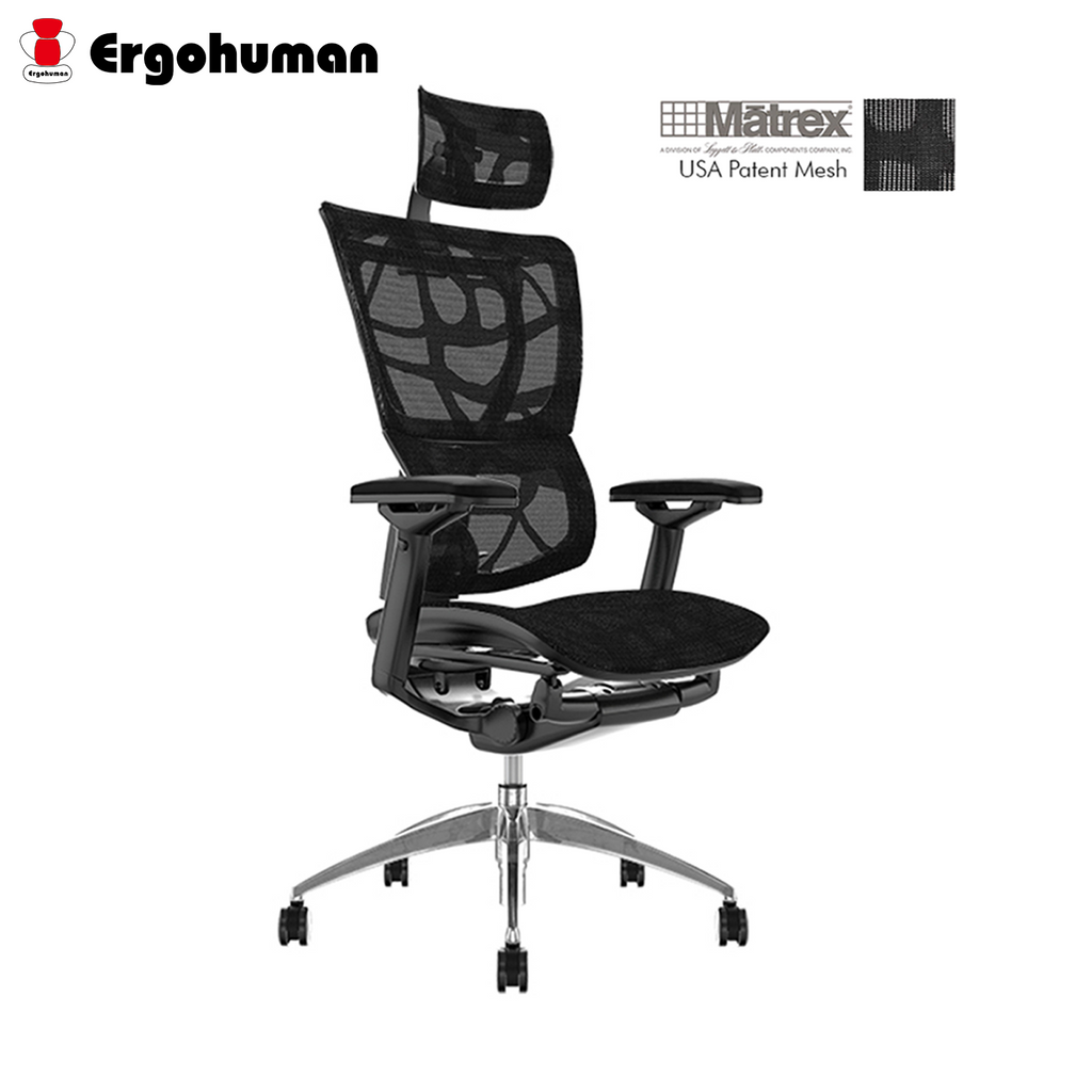 [CLEARANCE SALES] Ergohuman IOO 3D Headrest Matrex USA Patent Mesh Ergonomic Office Chair