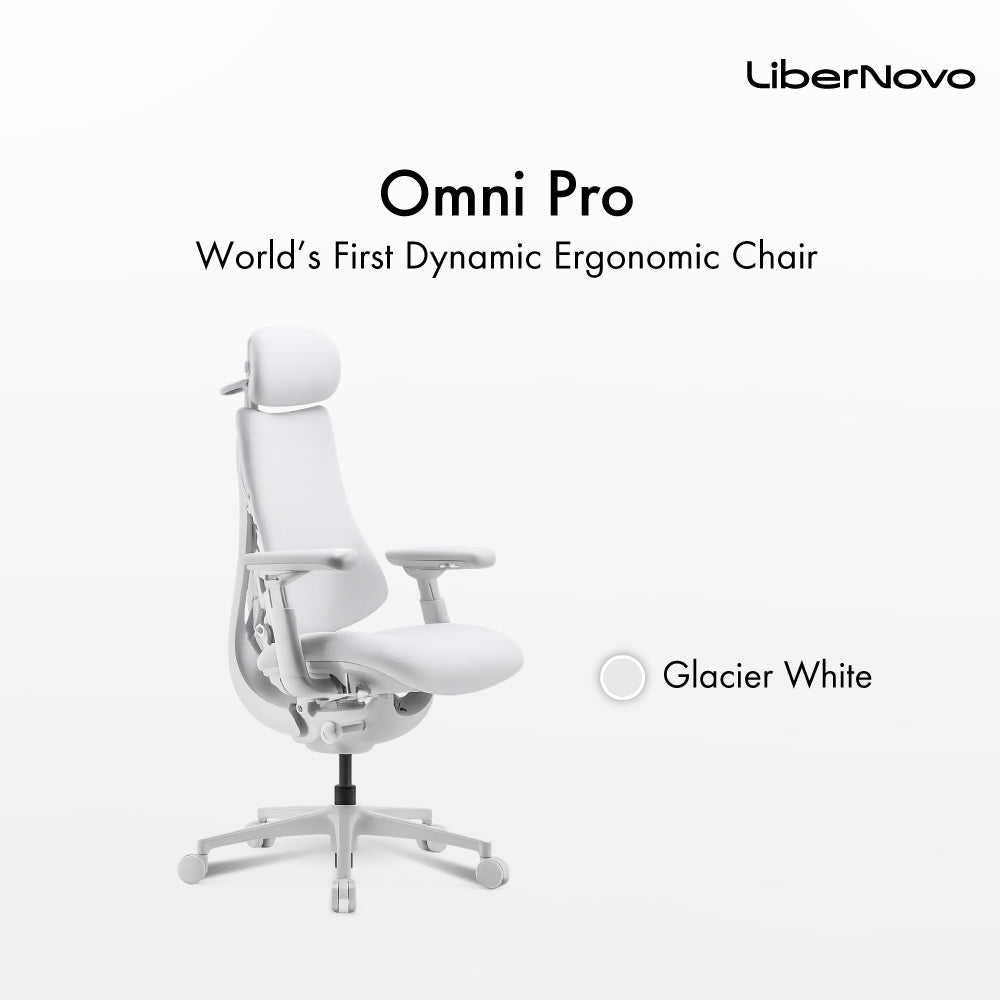 LiberNovo Omni Pro Glacier White Ergonomic Office Chair