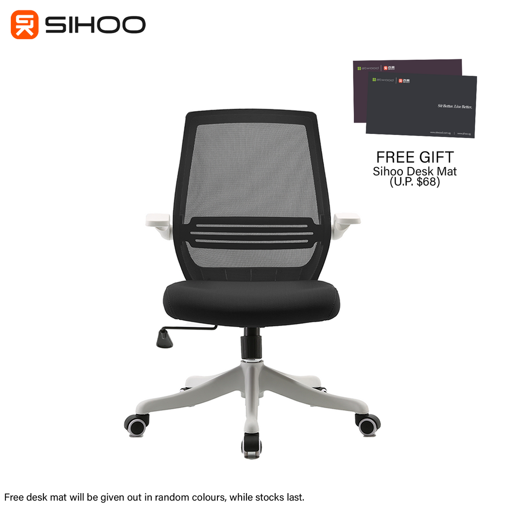 *FREE DESK MAT* Sihoo M76 Black Ergonomic Office Chair