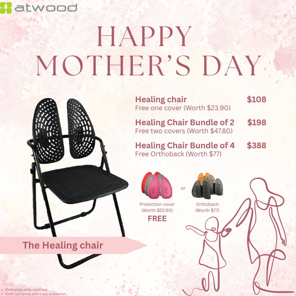 *PROMOTION* The Healing Chair E1538 Ortho Back Folding Chair (1 Year Limited Warranty)
