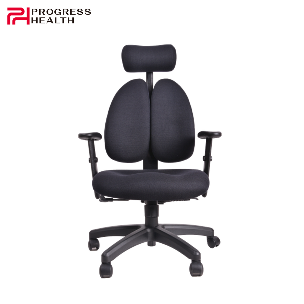 Progress Health OrthoSeries VI Black Fabric Ergonomic Office Chair