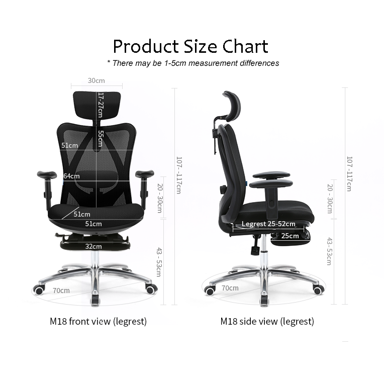 Sihoo M18 Ergonomic Fabric Office Chair without Legrest 3 Years Limit