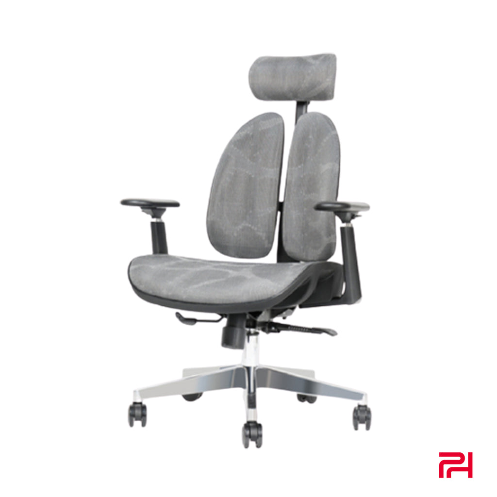 Progress Health OrthoSeries VIII Silver Mesh Ergonomic Office Chair